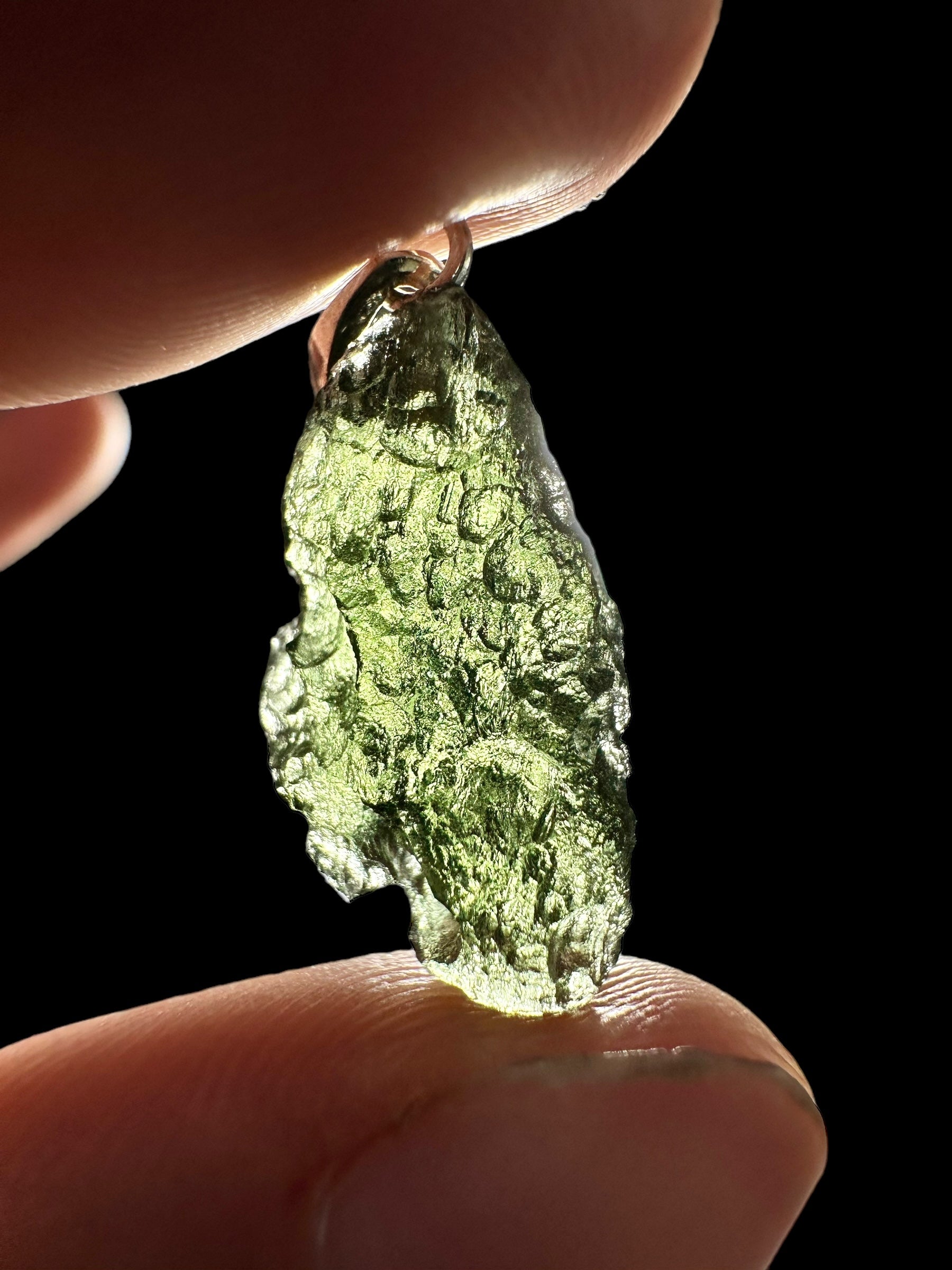 Silver moldavite pendant 2,1g - SP/V145