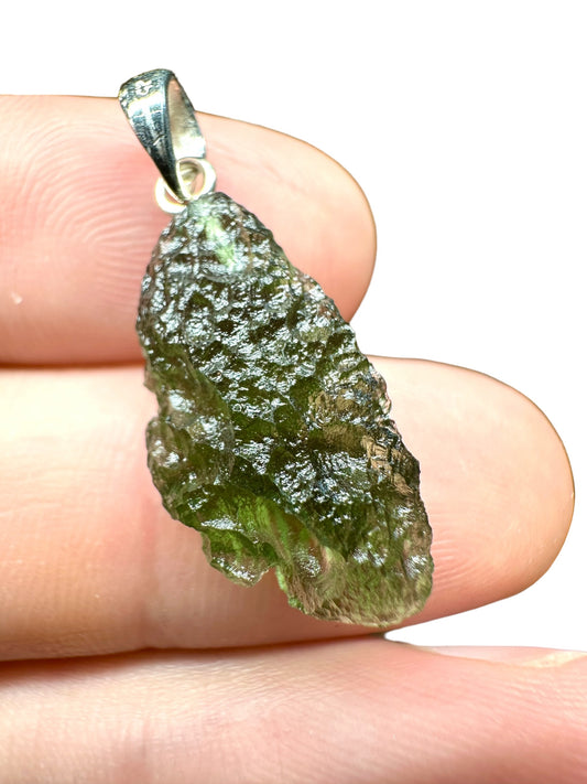 Pendente in argento con Moldavite – SP/V145