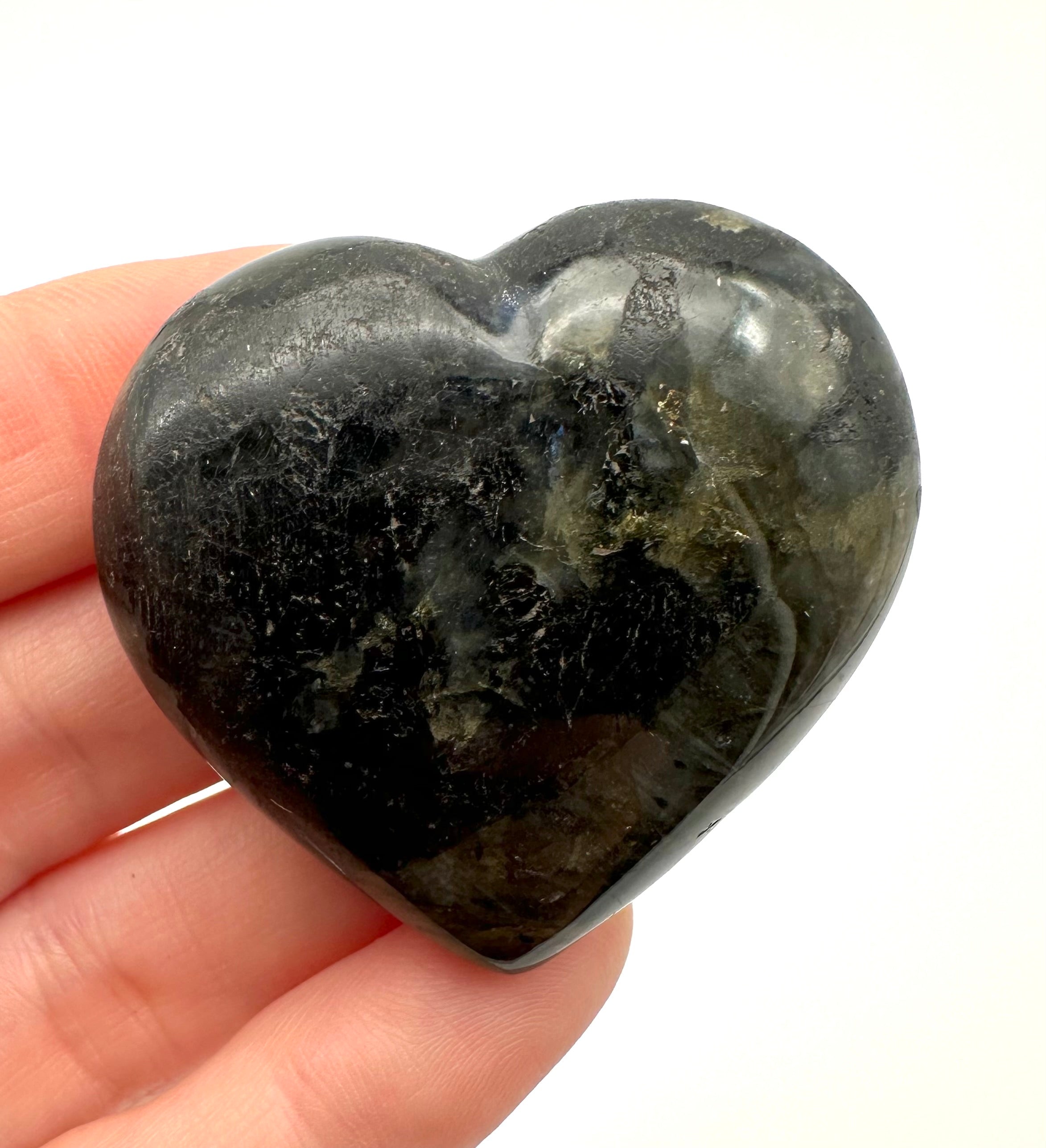 Labradorite heart 4,2 cm – Madagascar - L006