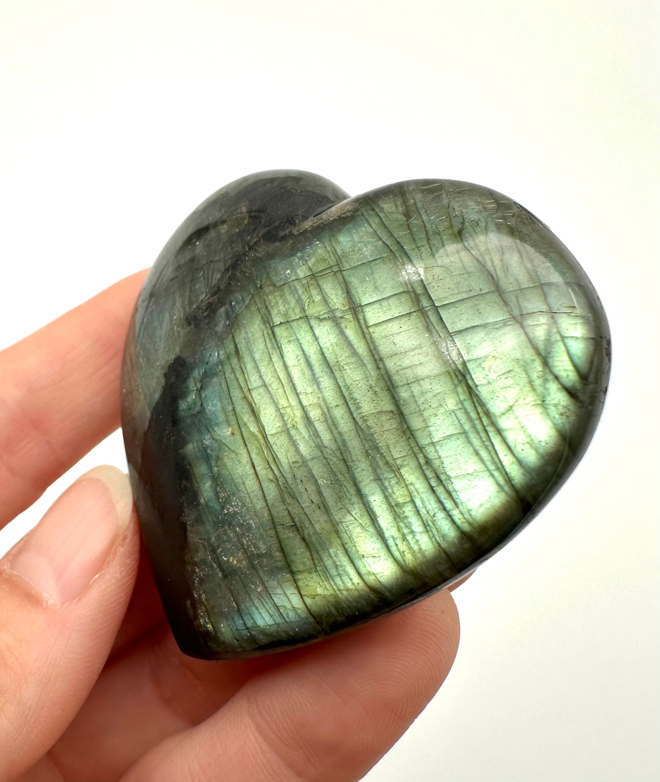 Labradorite heart 5,8 cm – Madagascar - L007