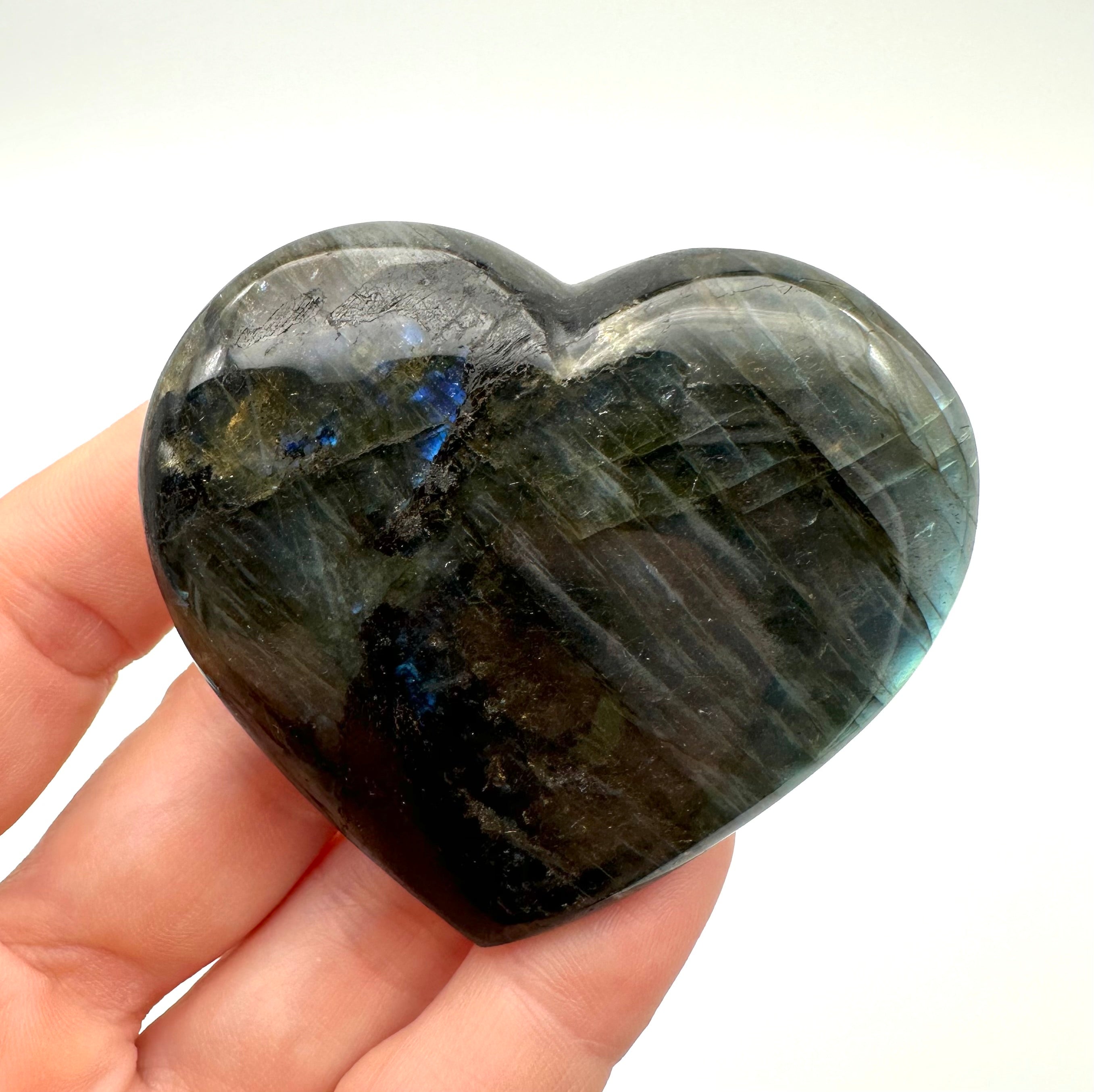 Labradorite heart 5,8 cm – Madagascar - L007