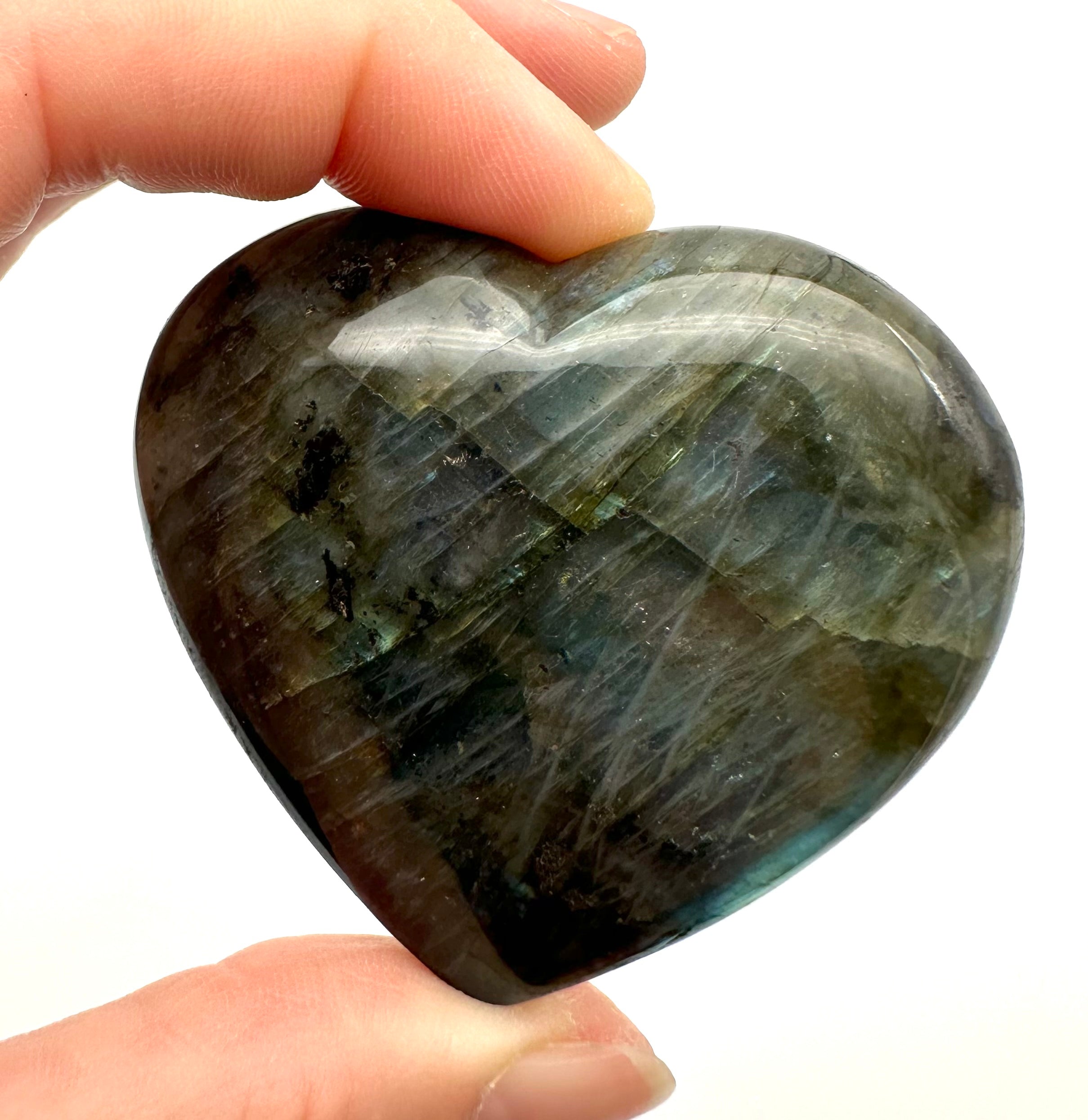 Labradorite heart 5,8 cm – Madagascar - L007