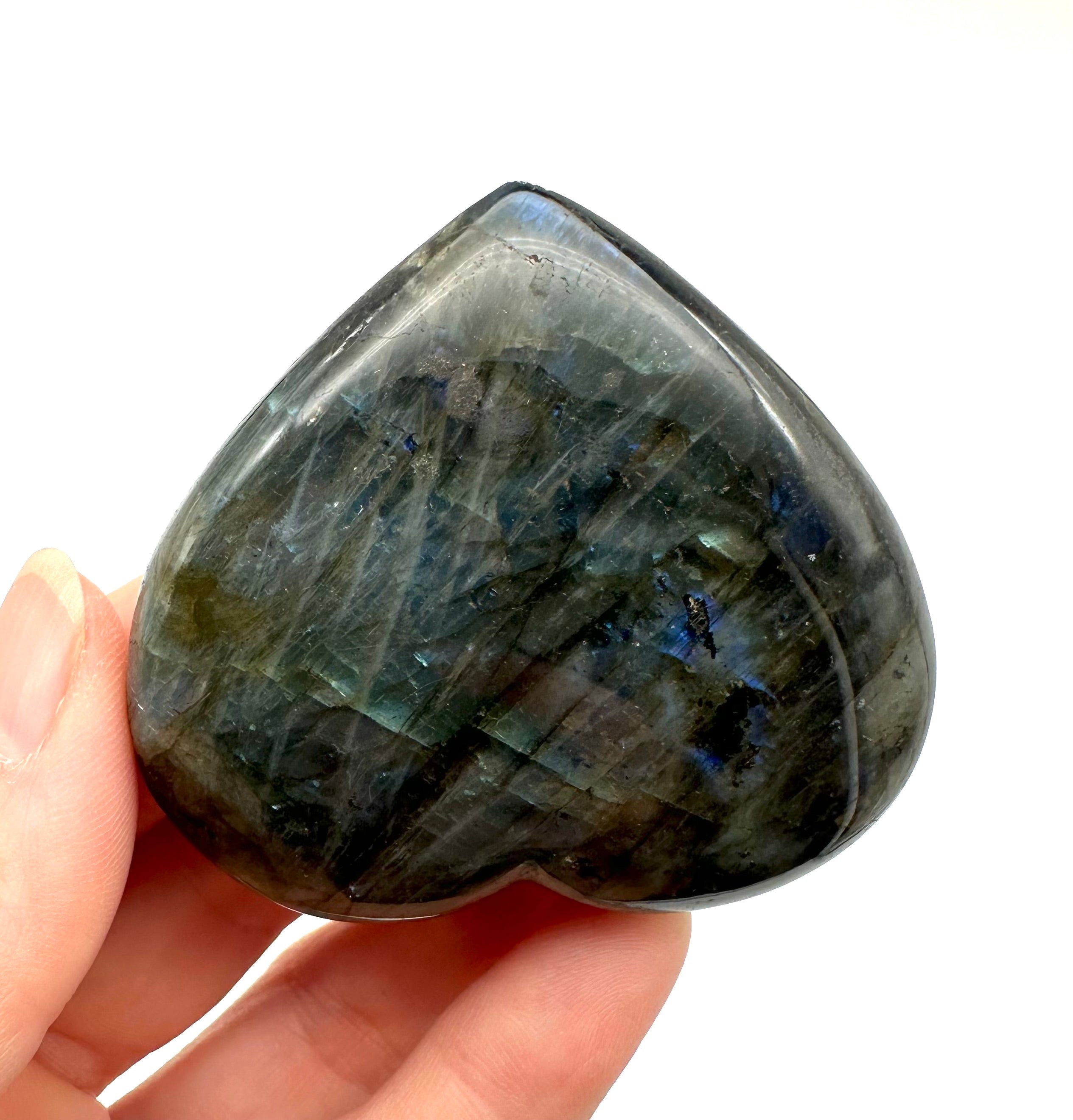 Labradorite heart 5,8 cm – Madagascar - L007