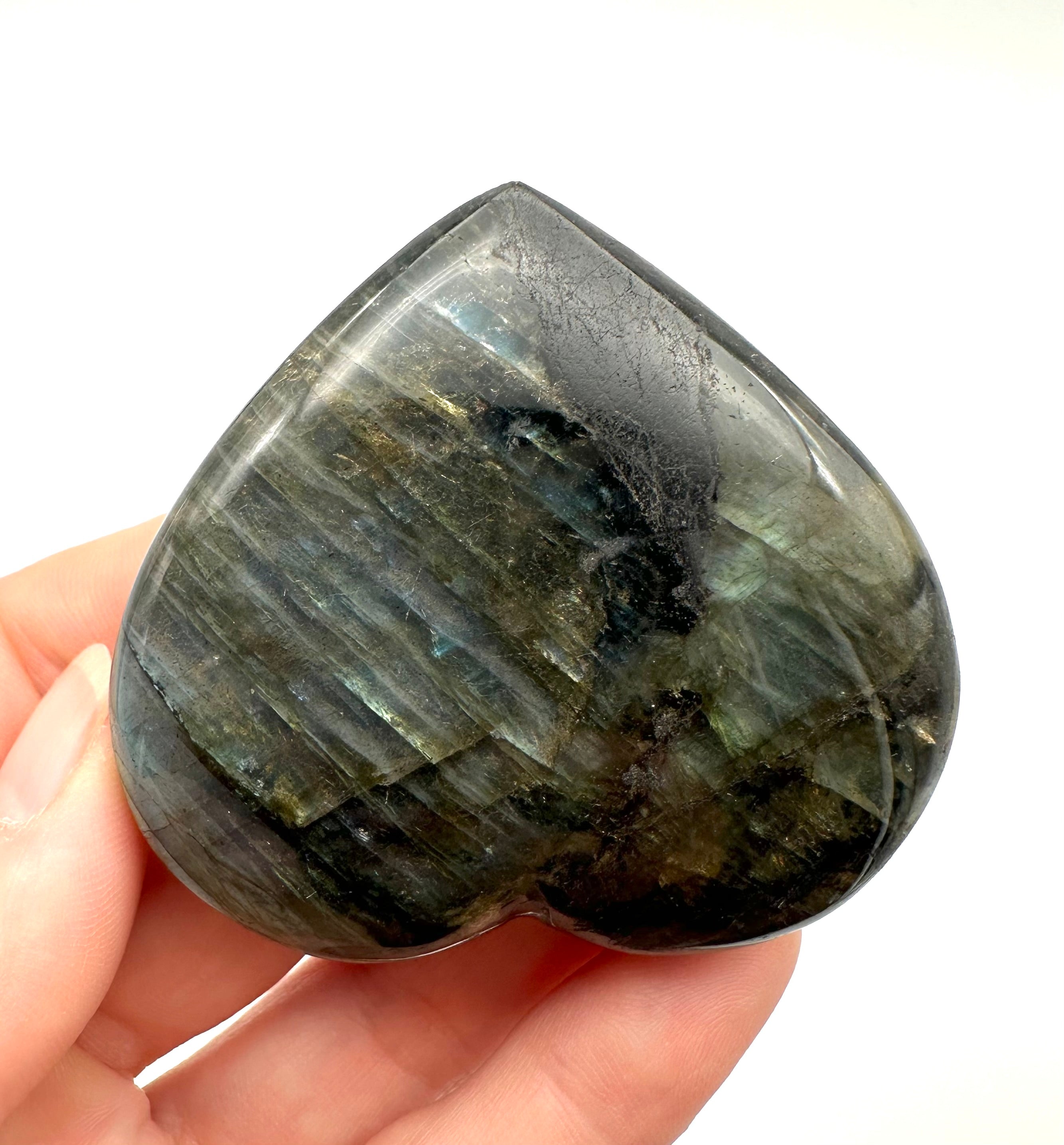 Labradorite heart 5,8 cm – Madagascar - L007