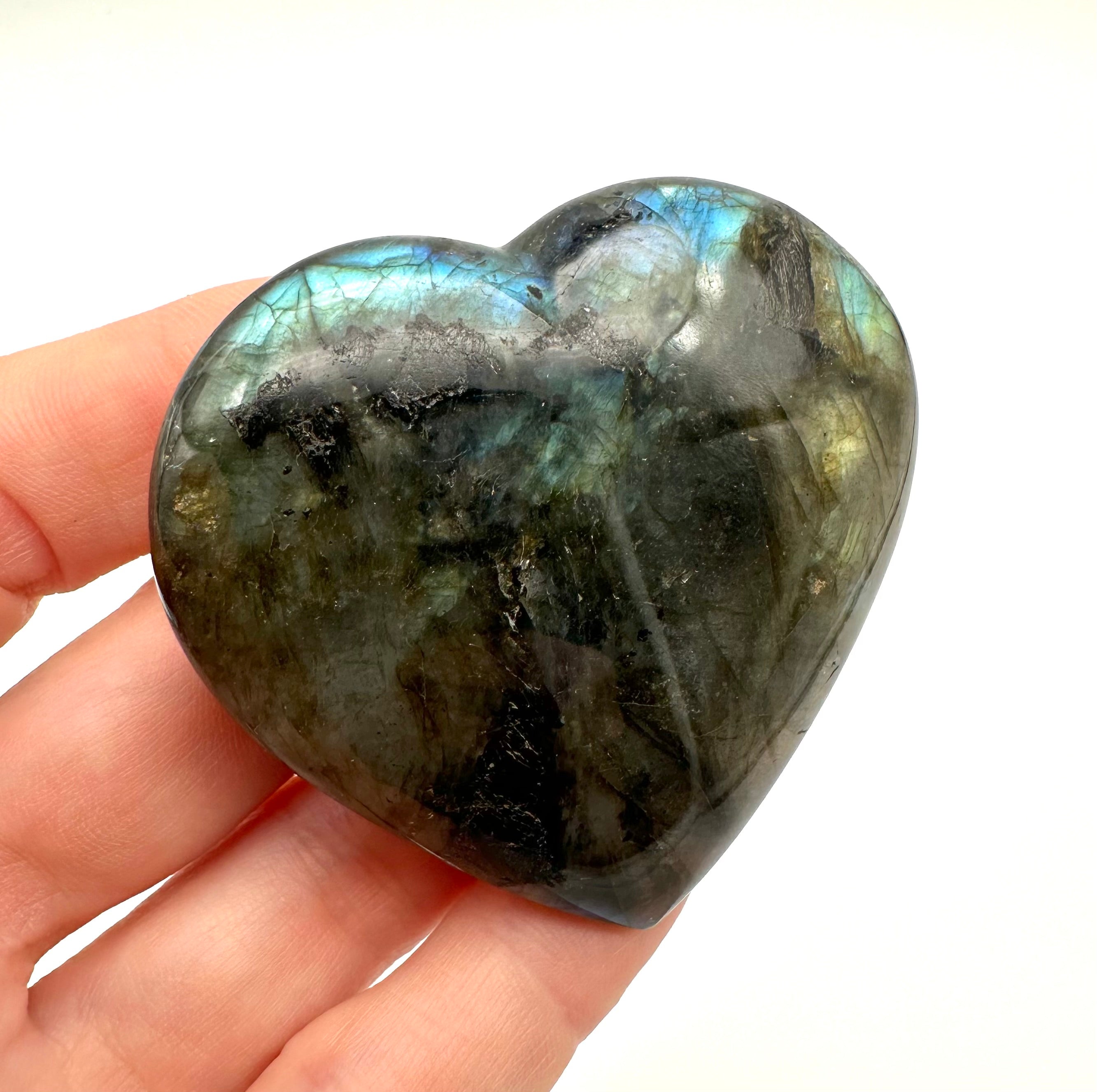 Labradorite heart 5,4 cm – Madagascar - L009