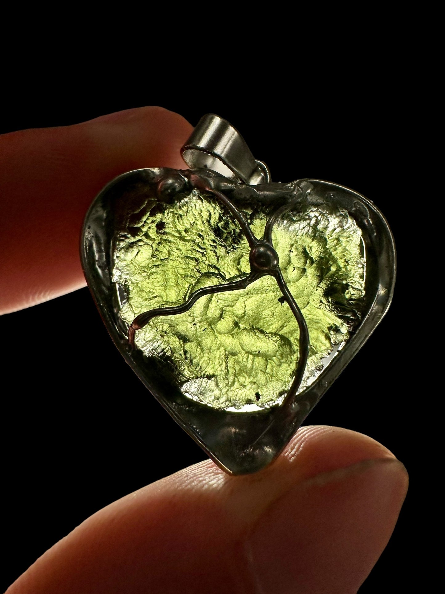 Moldavite pendant