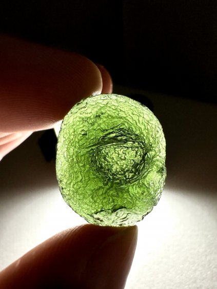 Moldavite Grezza – Chlum nad Malsi – 11,4g - V220 retroilluminata