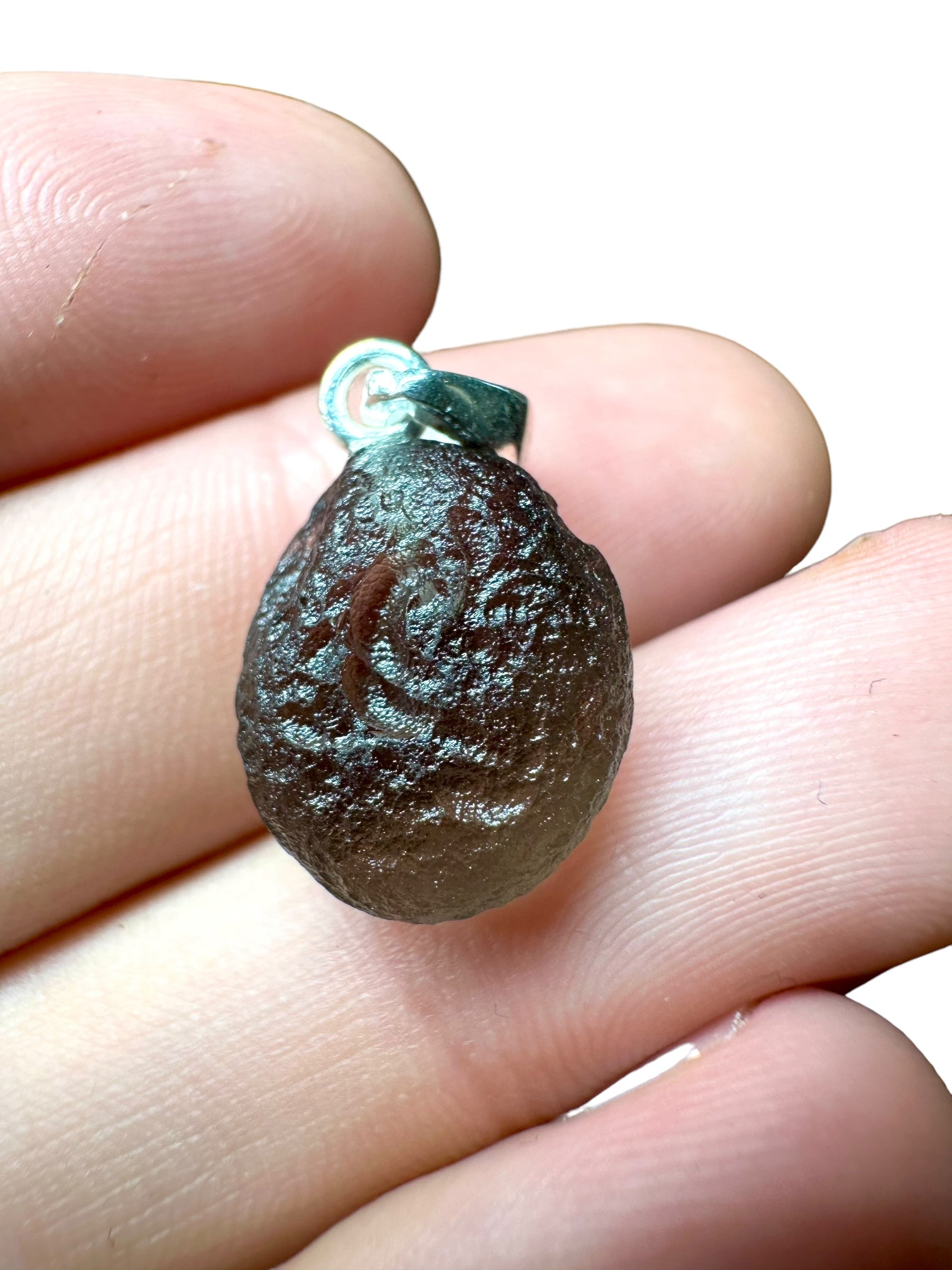 Silver colombianite pendant - SP/K002