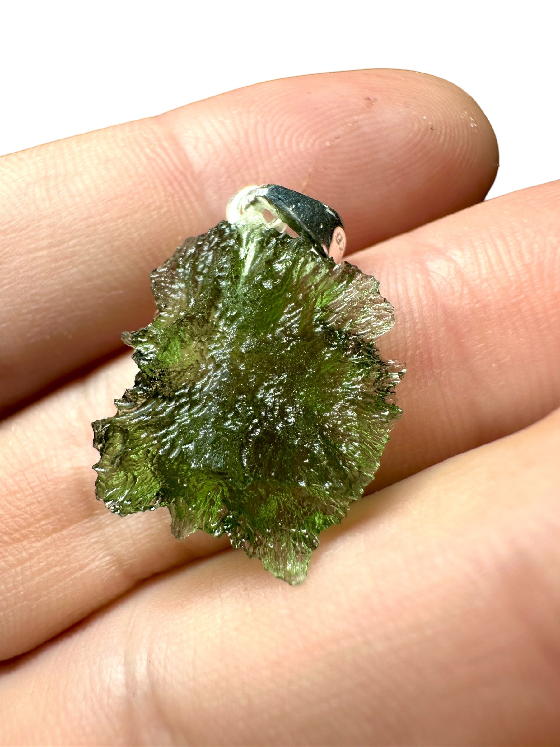 Silver moldavite pendant 2,2g - SP/V003