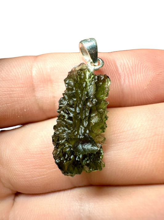 Pendente in argento con Moldavite – SP/V006