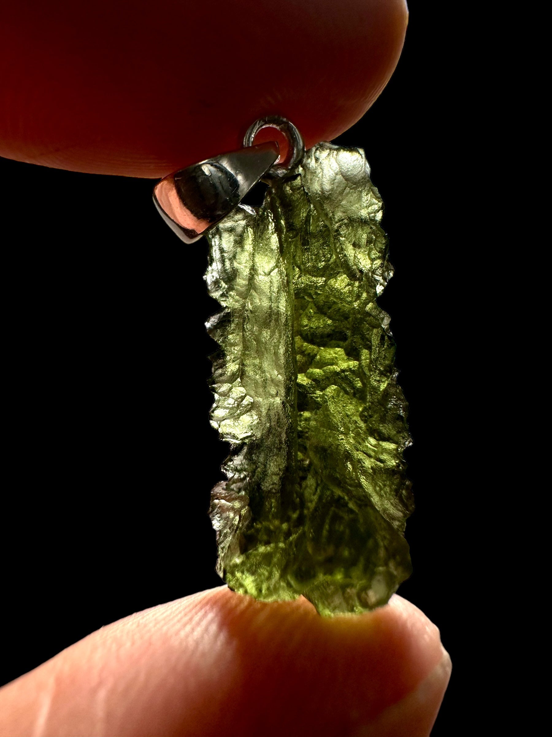 Silver moldavite pendant 2,8g - SP/V006