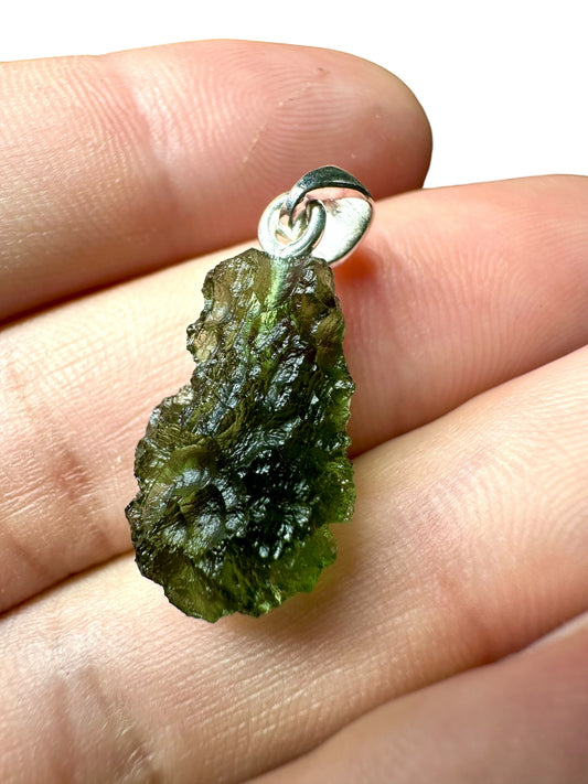 Pendente in argento con Moldavite – SP/V011