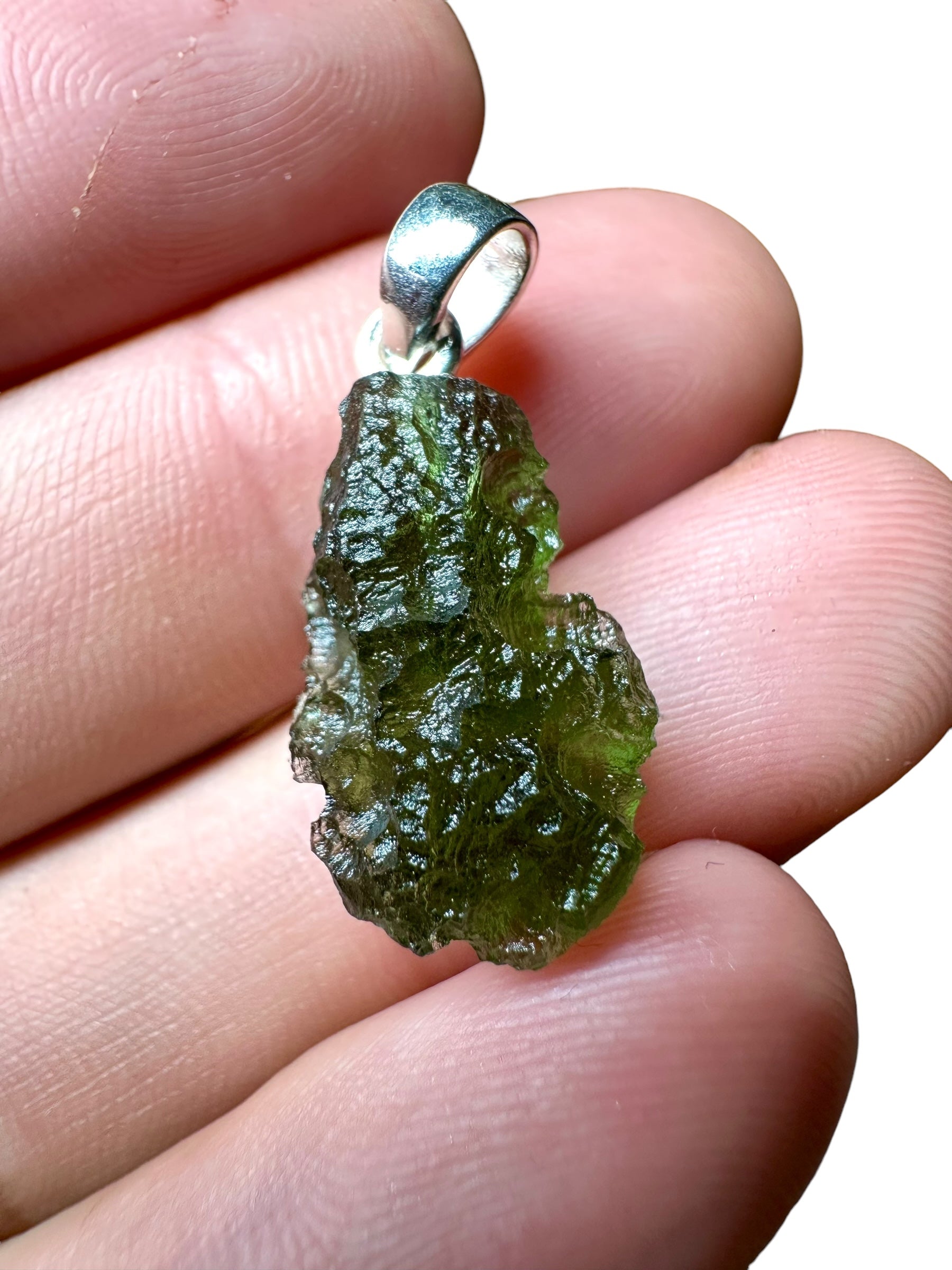 Silver moldavite pendant 2,3g - SP/V011