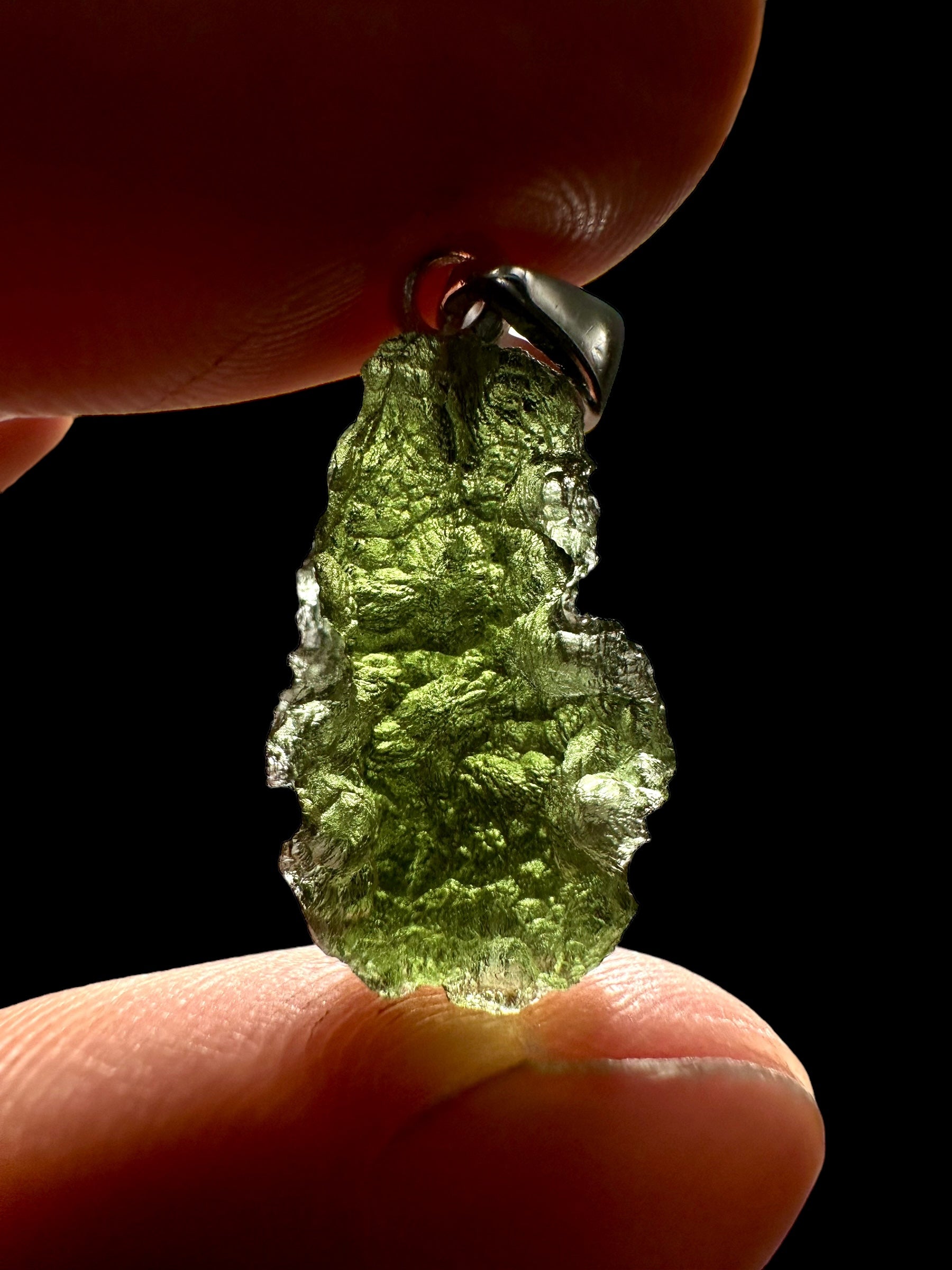 Silver moldavite pendant 2,3g - SP/V011