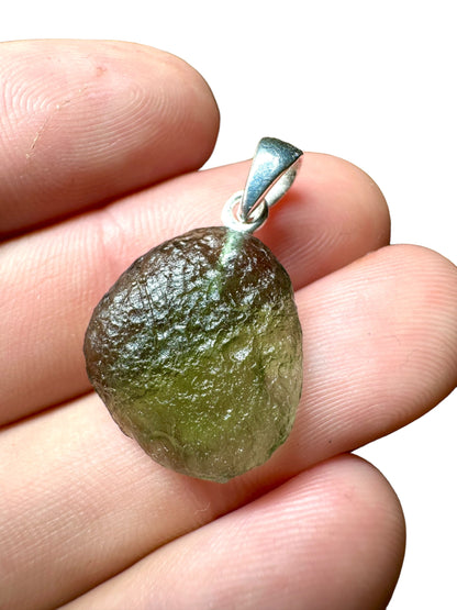 Pendente in argento con Moldavite – SP/V029