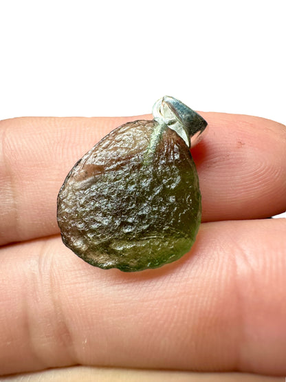 Pendente in argento con Moldavite – SP/V029