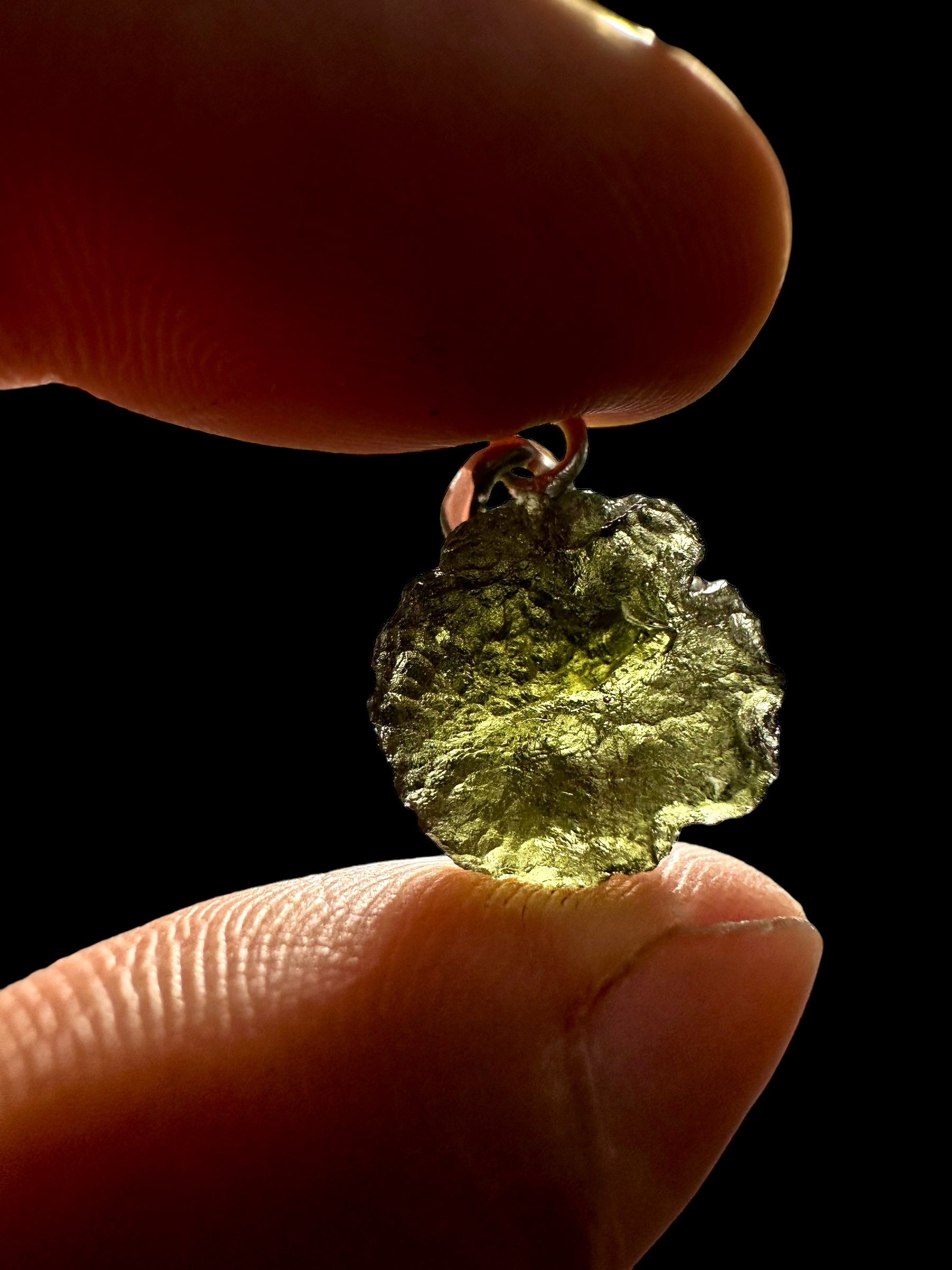 Silver moldavite pendant 2,4g - SP/V030