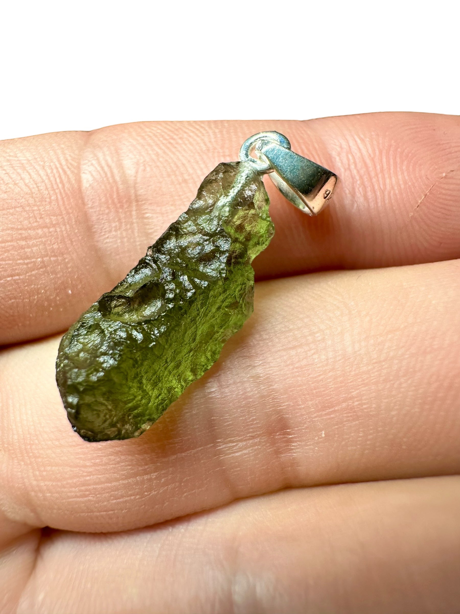 Silver moldavite pendant 2,2g - SP/V033