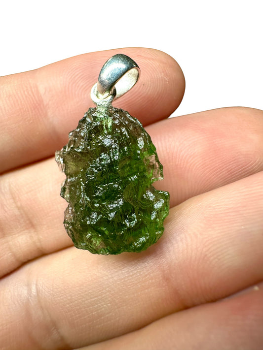 Pendente in argento con Moldavite – SP/V035