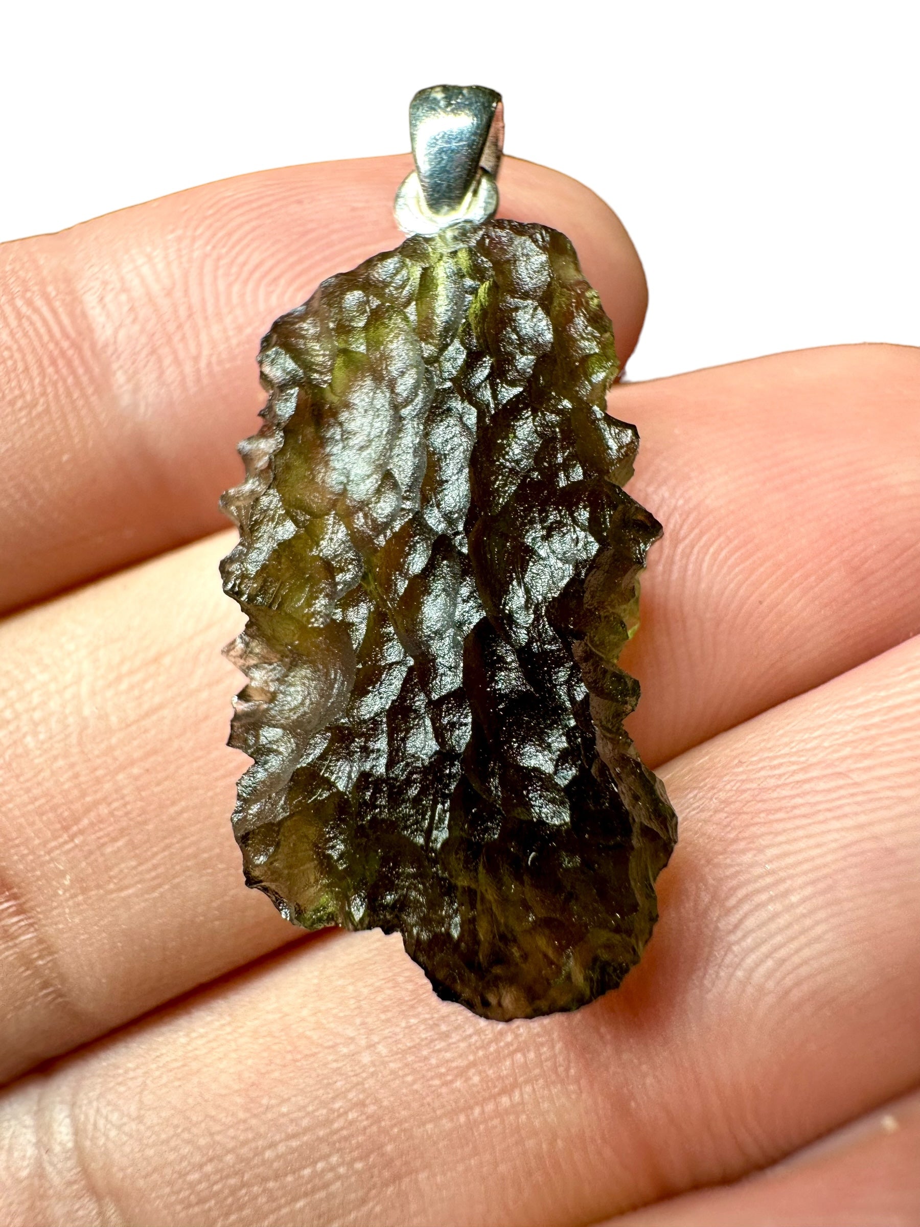 Silver moldavite pendant 3,2g - SP/V038