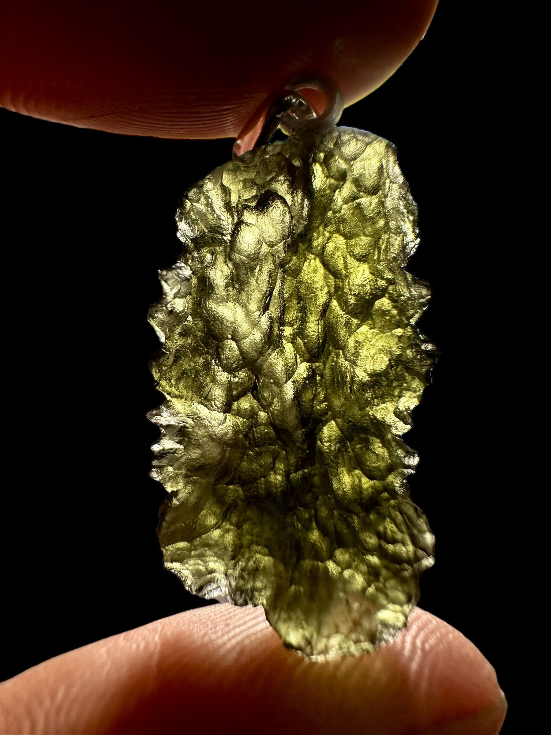 Silver moldavite pendant 3,2g - SP/V038