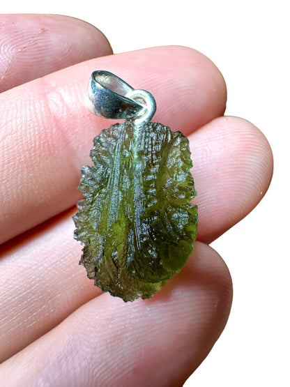 Pendente in argento con Moldavite – SP/V040