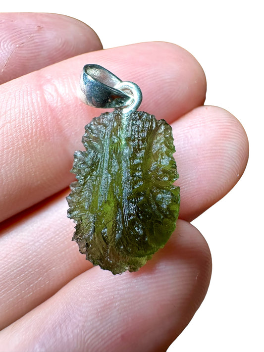 Pendente in argento con Moldavite – SP/V040