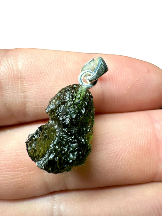 Pendente in argento con Moldavite – SP/V041