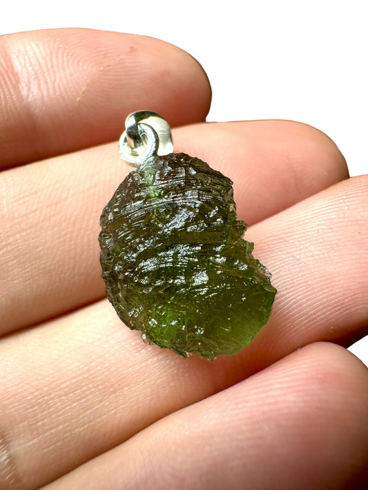 Pendente in argento con Moldavite – SP/V042