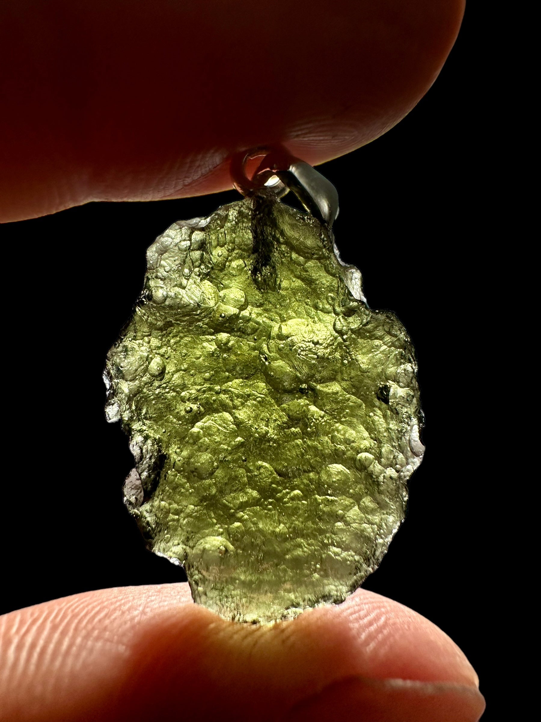 Silver moldavite pendant 3,7g - SP/V045