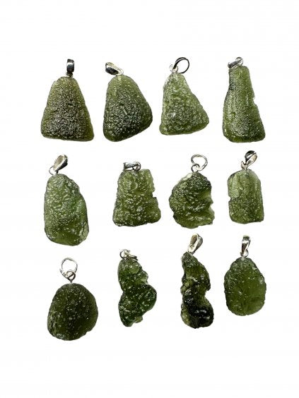 Gioielli in Moldavite e Argento – 32,3g - 0V011