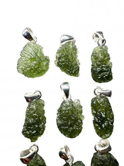 Gioielli in Moldavite e Argento – 32,3g - 0V012