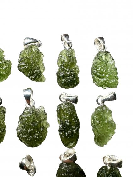 Gioielli in Moldavite e Argento – 32,3g - 0V012