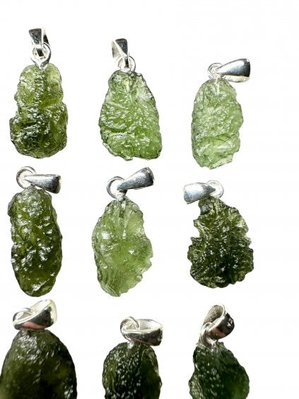 Gioielli in Moldavite e Argento – 32,3g - 0V012