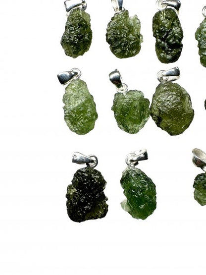 Gioielli in Moldavite e Argento – 32,3g - 0V012