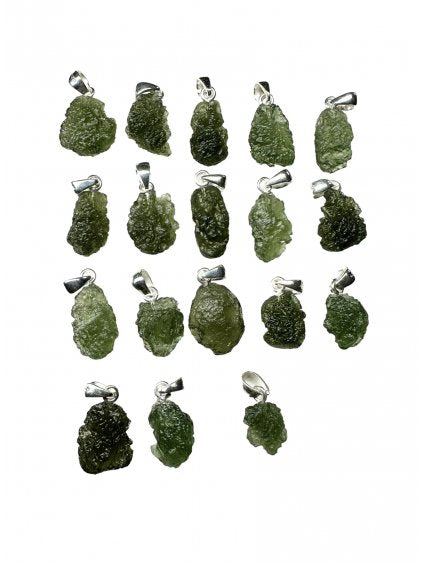 Gioielli in Moldavite e Argento – 32,3g - 0V012