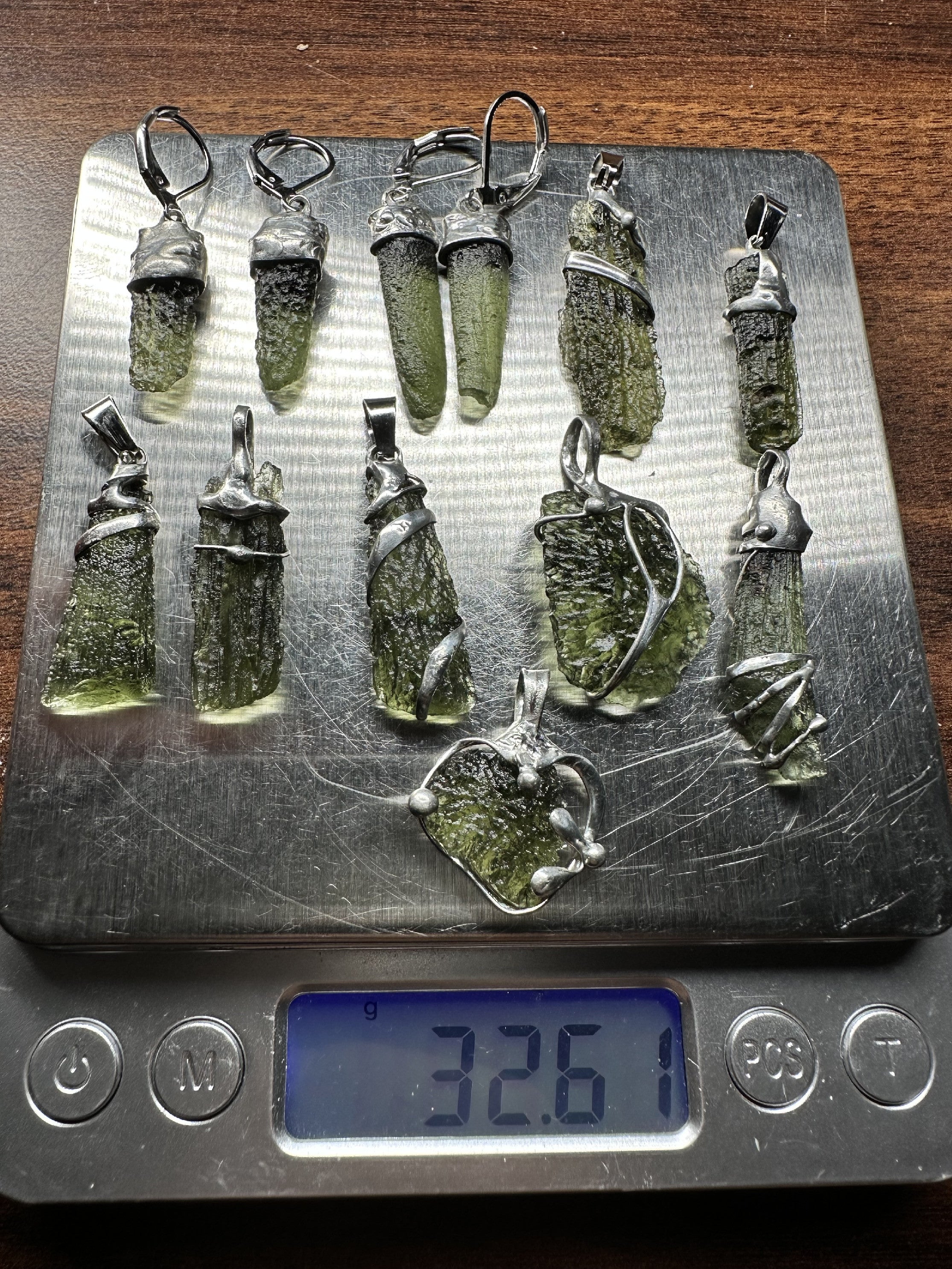 Moldavite jewellery – 32,6g - 0V014