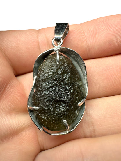 Pendente in argento con Moldavite – SP/V051