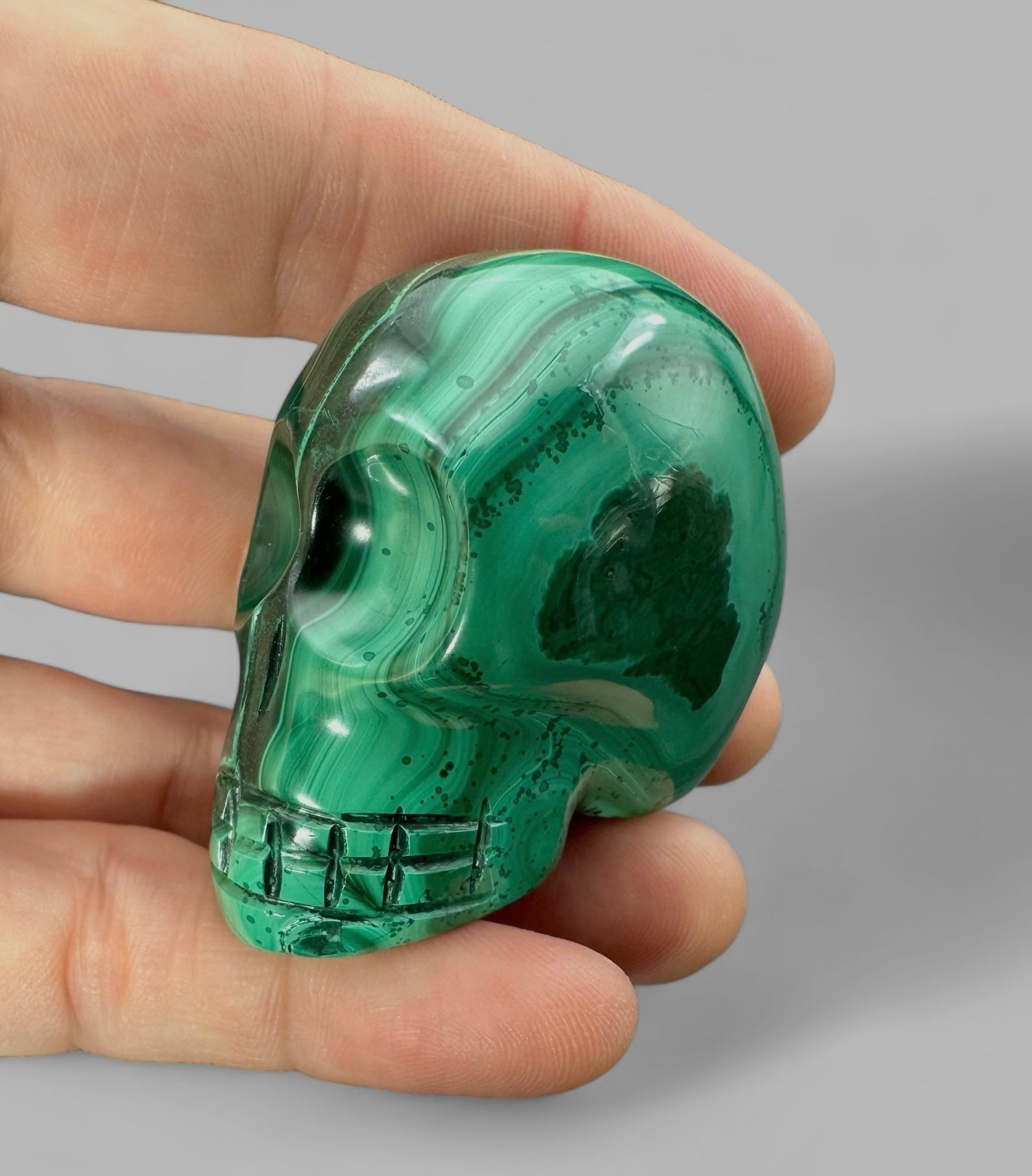 Malachite skull - MZ014