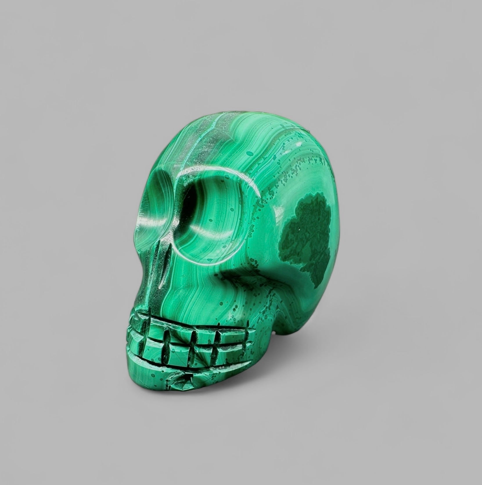 Malachite skull