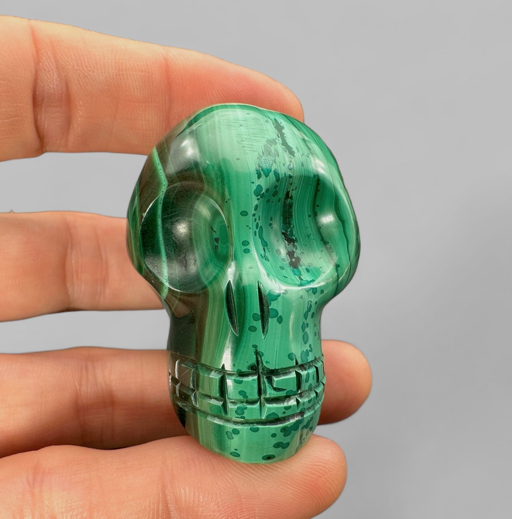 Malachite skull - MZ031