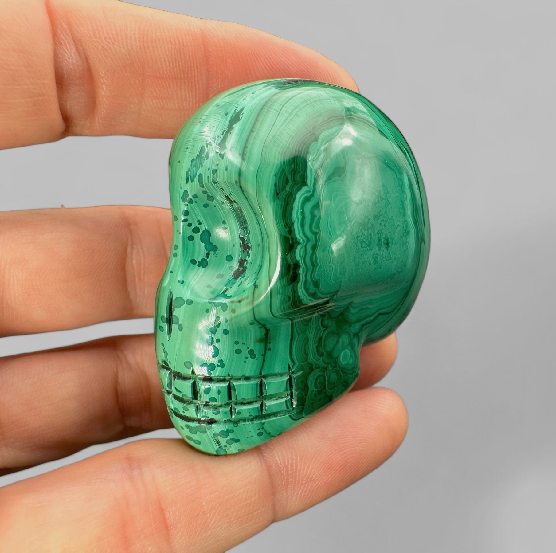 Malachite skull - MZ031