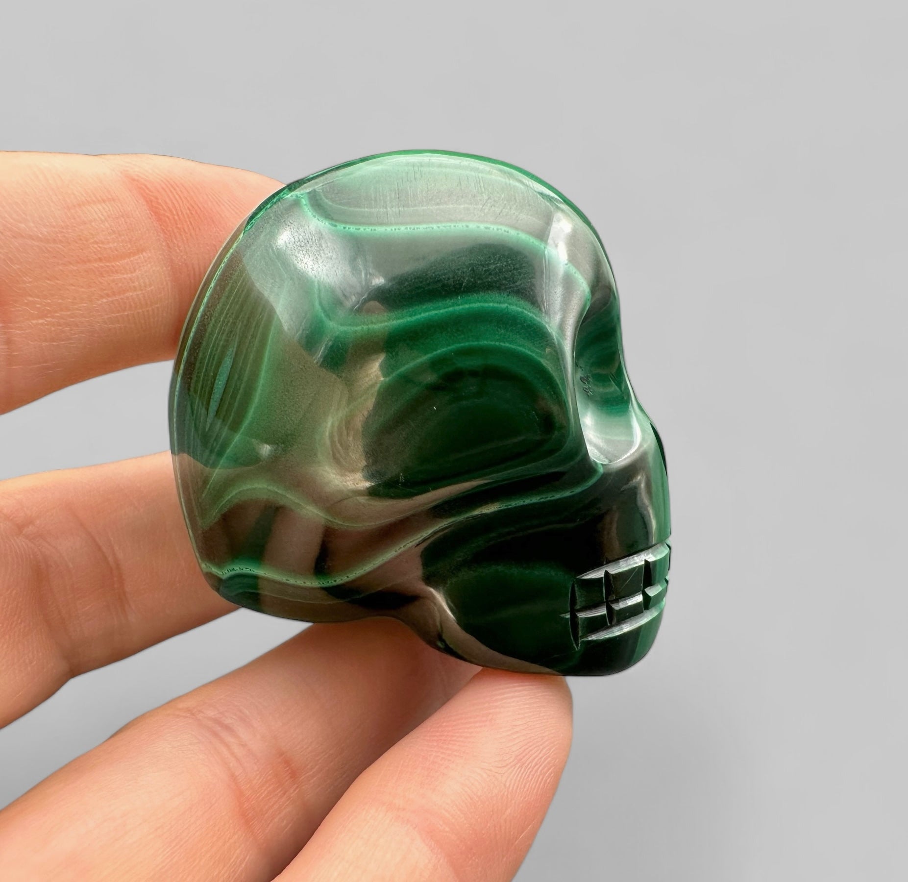 Malachite skull - MZ031