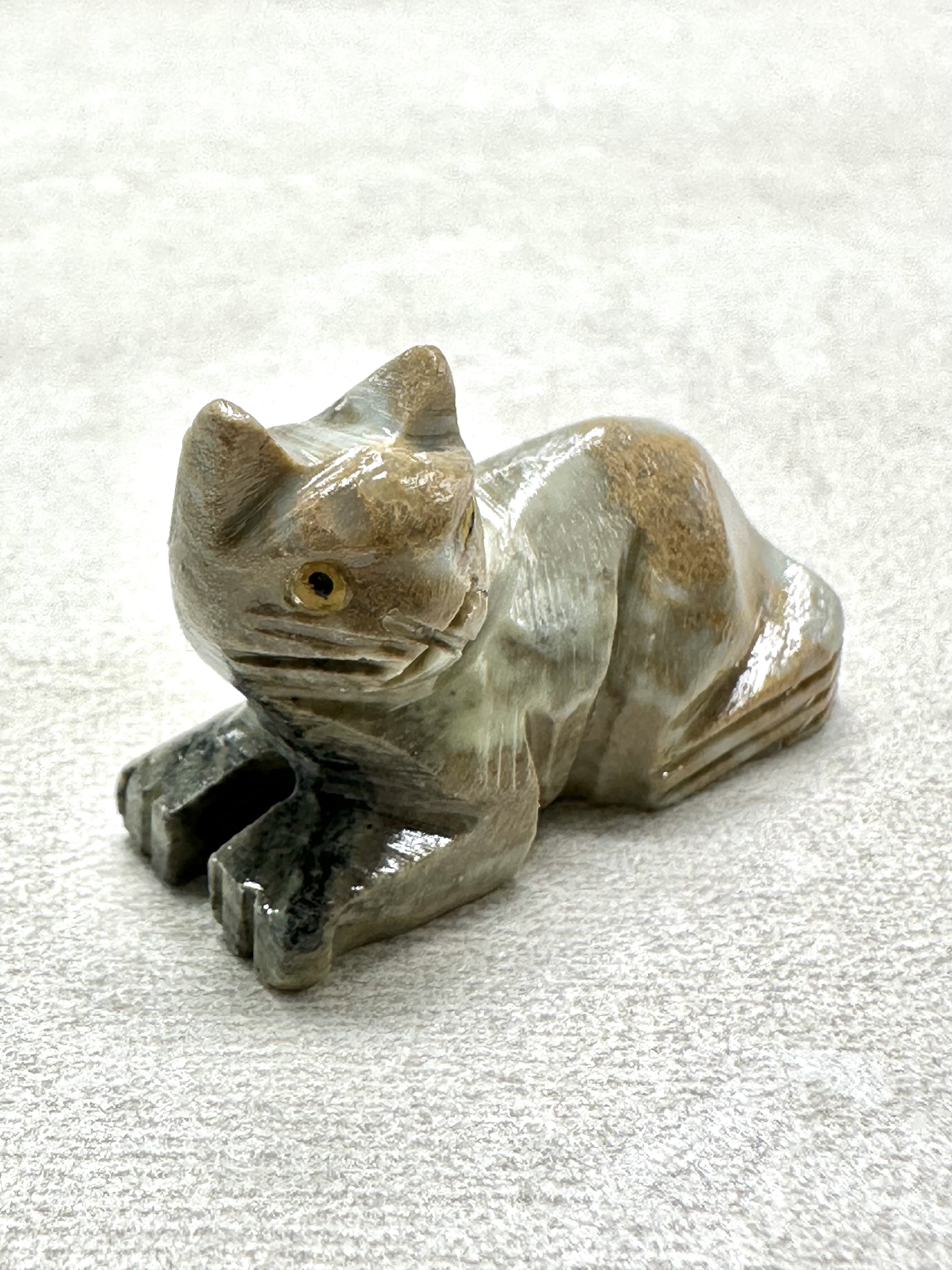 Animal made of soapstone – cat - ZV001