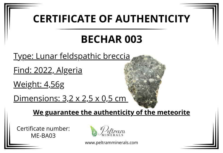 Meteorite lunare Bechar 003 – Algeria – MEBA03