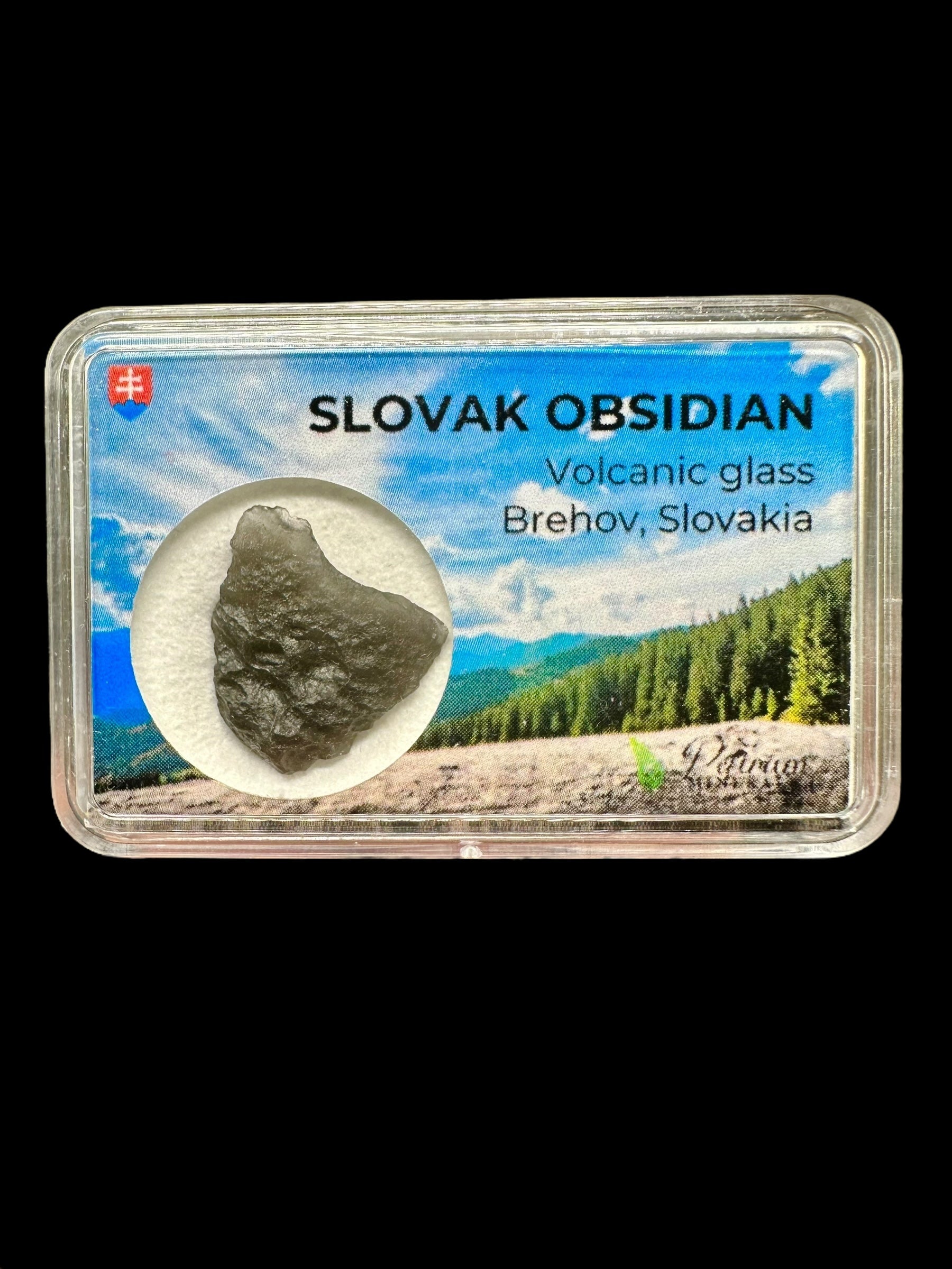 Obsidian in box 1,7g – Brehov, Slovakia