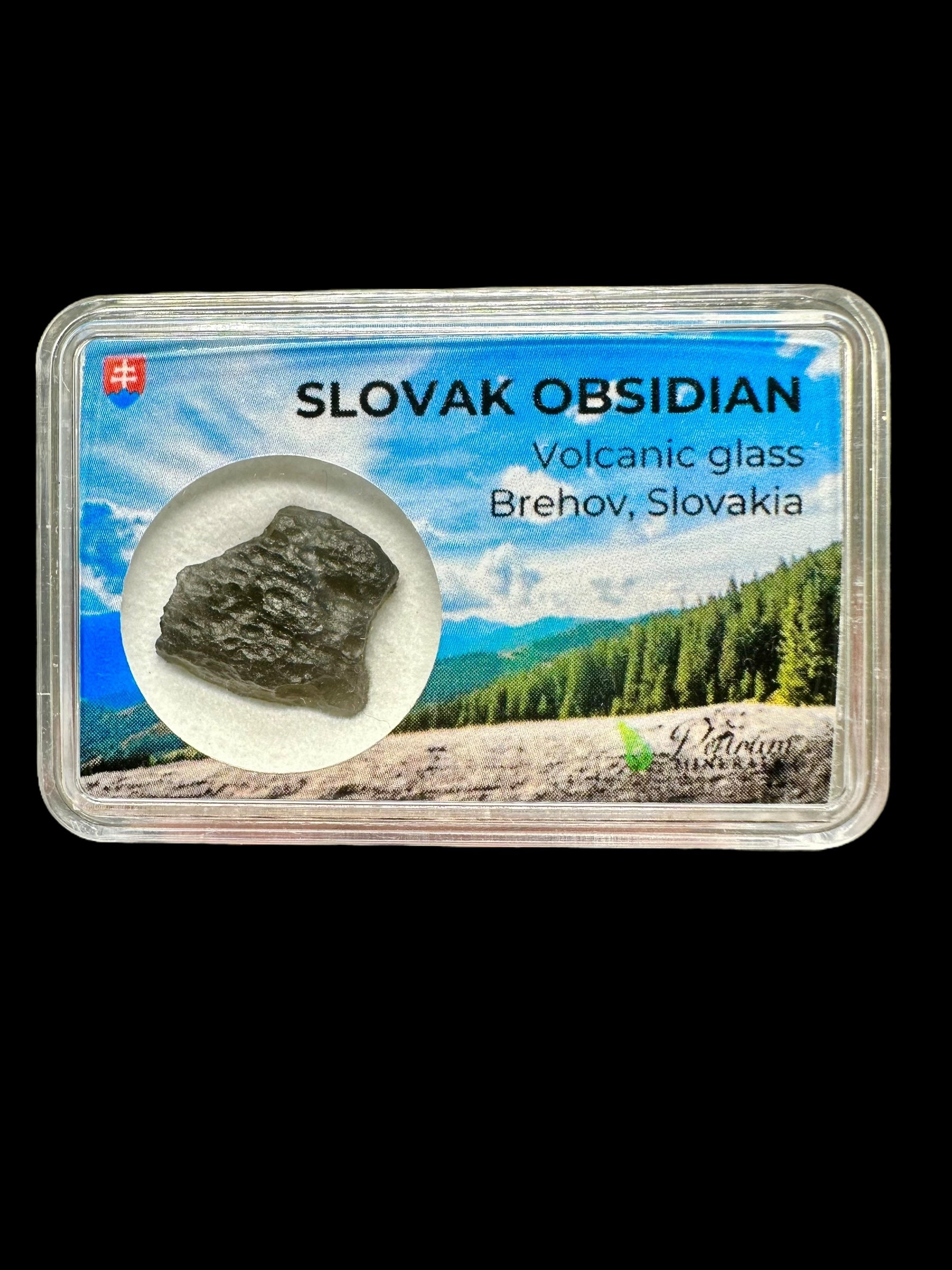 Obsidian in box 1,6g – Brehov, Slovakia