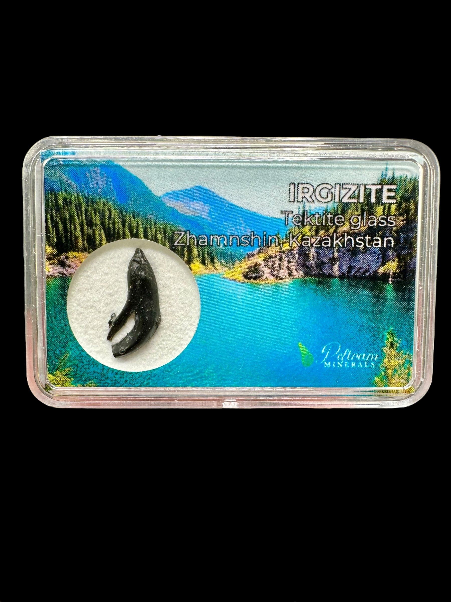 Irgizite in box 0,28g – Zhamanshin, Kazakhstan