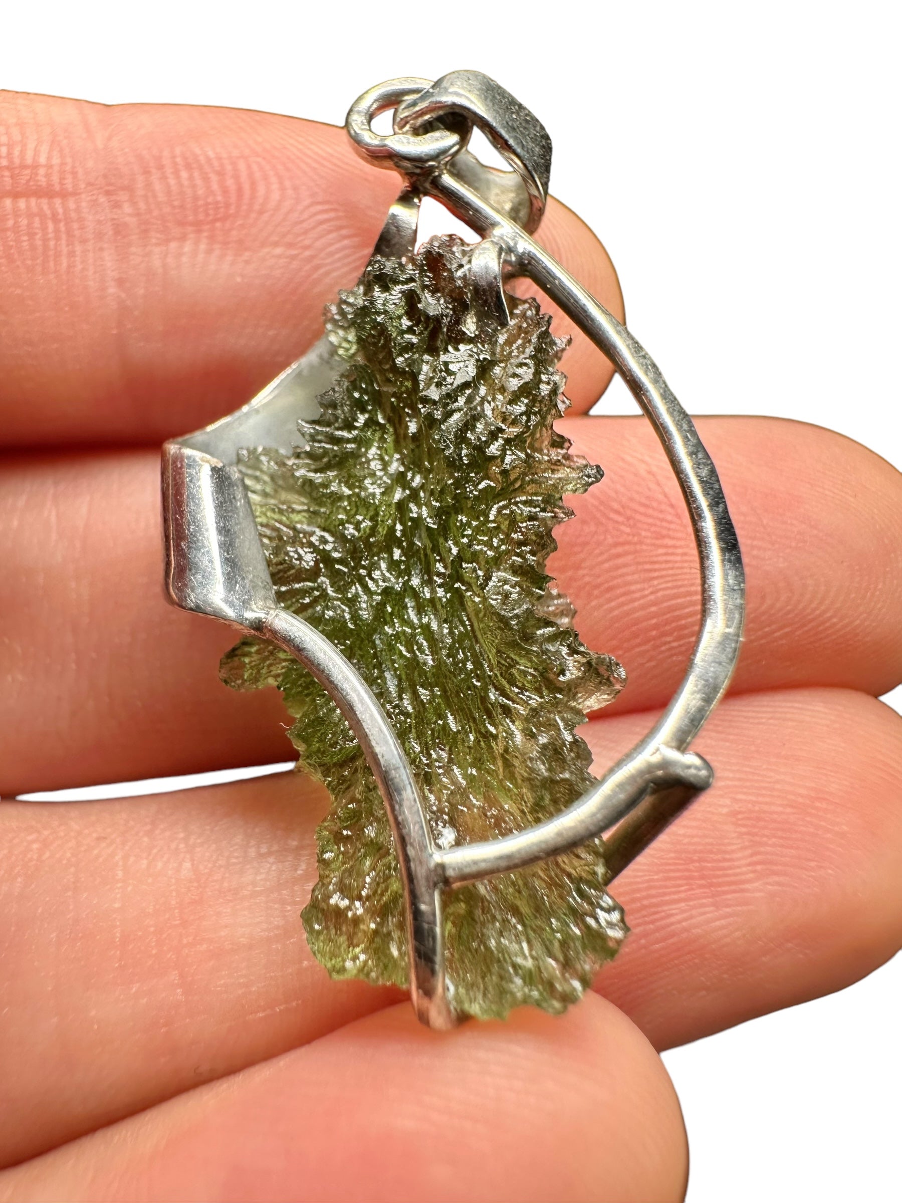 Silver moldavite pendant 3,7g - SP/V158