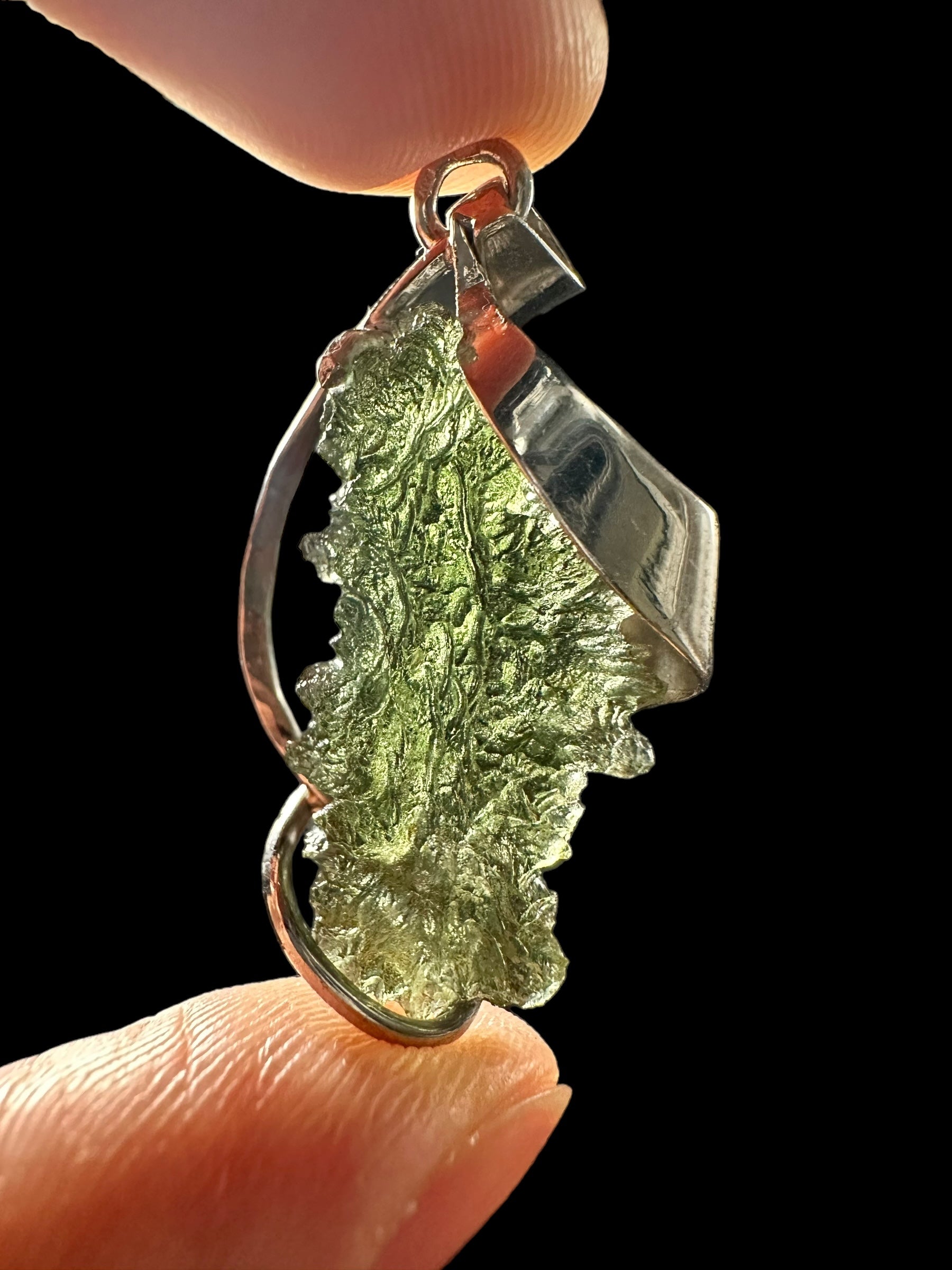 Silver moldavite pendant 3,7g - SP/V158